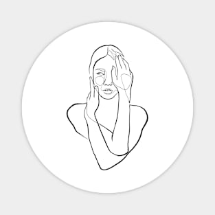 Woman Face Minimalis Magnet